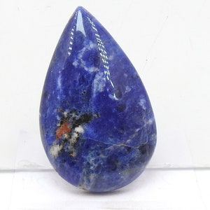 Cabochon a forma di pera liscia in sodalite/36X22X6MM circa/Pietra preziosa fatta a mano/Per realizzare gioielli/Unico nel suo genere/100% naturale/C-21