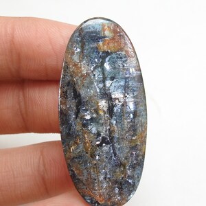 Kyanit glatte ovale Form Cabochon 48X22X4 MM ca. Handgemachte Edelstein-lose Stein für die Herstellung von Schmuck ein einer Art 100%natürlichen C-11