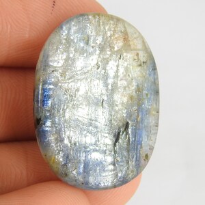 Cabochon de forme ovale lisse cyanite 29X21X3 MM environ pierres précieuses faites à la main pierre en vrac pour la fabrication de bijoux uniques en leur genre 100% naturel C-11