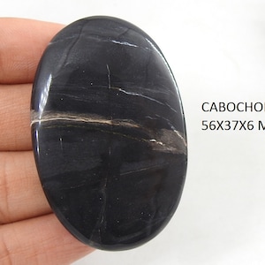 Black Tourmaline Smooth Fancy Shape Cabochon/Handmade/Healing Stone/Gemstones For Pendent/Jewelry/One Of A Kind/100%Natural C-68