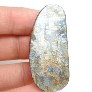 Kyanit Glatte Fancy Form Cabochon 51X22X4 MM Ca. Handgemachte Edelstein-lose Stein für die Herstellung von Schmuck ein einer Art 100%natürlichen C-11