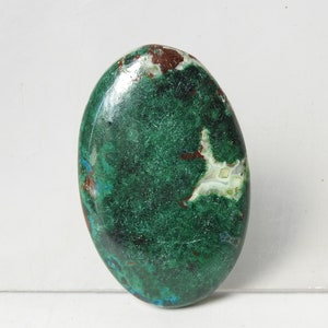 Cabochon de forme ovale lisse azurite malachite/45 x 29 x 6 mm/pierres précieuses faites main/pierres non serties/pour la fabrication de bijoux/unique en son genre/100 % naturel/C-27