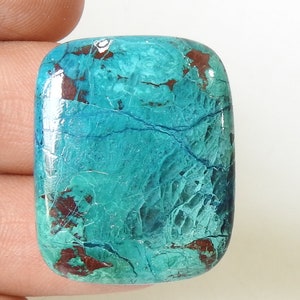 Shattuckite gladde rechthoek vorm cabochon/27X22X7MM ca./voor het maken van sieraden/handgemaakte edelsteen/natuursteen/groothandelaar/benodigdheden/C-29