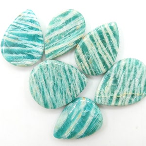 Amazonit Glatte Form Cabochon Lot/6Piece 29X25To23X16MM/Handmade/Edelsteine für Anhänger/Schmuck/Unikat/100%Natürlich/C-78