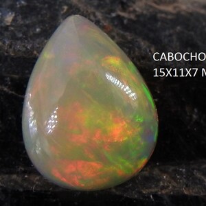 Natürlicher äthiopischer Opal in ausgefallener Form Multi Fire Cabochon/Loser Stein/Handgefertigt/Edelsteine zur Schmuckherstellung/Großhändler/Zubehör CAB-11