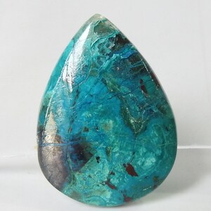 Shattuckite gladde peervorm cabochon/31X23X6MM ca./voor het maken van sieraden/handgemaakte edelsteen/natuursteen/groothandelaar/benodigdheden/C-29