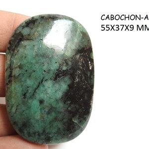 Emerald Smooth Rectangle Shape Cabochon/Handmade/Loose Stone/Healing Gemstone/For Making Jewelry/One of Kind/100%Natural/C-83