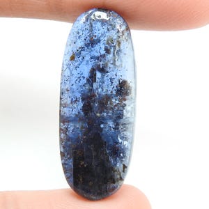 Kyanit glatte ovale Form Cabochon 29X12X4 MM Ca. Handgemachte Edelstein-lose Stein für die Herstellung von Schmuck ein einer Art 100%natürlichen C-09