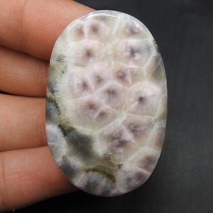 Natürliche rosa Thomsonite Larimar Cabochon, lose Edelstein, rosa Larimar Oval Edelstein, 44X28X5MM Ca. / C-9
