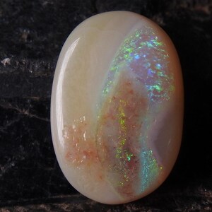 Australian Opal Multi Fire Smooth Oval Shape Cabochon/15X10X4MM Approx/For Making Jewelry/Natural Stone/Loose Gemstone/MS