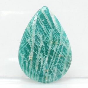 Cabochon en forme de poire lisse amazonite/32 x 22 x 4 mm/fait main/pierres précieuses pour pendentif/bijoux/unique en son genre/C-78 100 % naturel