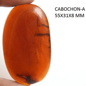 Blaktischer Bernstein Glatte ovale Form Cabochon / Lose Stein / Edelstein für die Herstellung von Schmuck / Anhänger / Großhändler / Zubehör / C-13