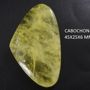 Cabochon lisse de forme fantaisie de quartz citron/pierre lâche/pierre précieuse pour la fabrication de bijoux/pièce unique en son genre/C-91 100 % naturel