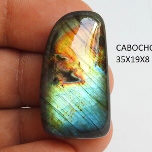 Cabochon de forme fantaisie multi-feu lisse Spectrolite/Pierres précieuses en vrac/Unique en son genre/Pierre unique/100 % naturelle/C-101