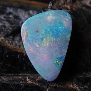 Australian Opal Doublet Smooth Multi Fire Fancy Shape Cabochon 14X9X3MM MS
