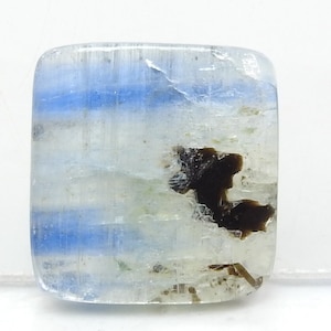 Cabochon carré lisse en cyanite bleue/21 x 22 x 5 mm environ/pierres précieuses faites main/pierres non serties/pour la fabrication de bijoux/unique en son genre/100 % naturel/C-09