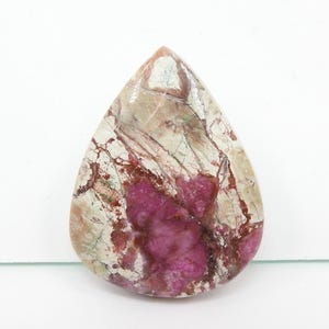 Cabochon de calcite de cobalt de qualité supérieure, poire rose, pierre faite main, pierre précieuse en vrac pour la fabrication de bijoux uniques en leur genre, 100% naturel C-29