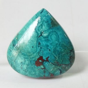 Shattuckite gladde peervorm cabochon/25X25X7 MM ca./voor het maken van sieraden/handgemaakte edelsteen/natuursteen/groothandelaar/benodigdheden/C-29