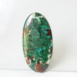 Cabochon de forme ovale lisse azurite malachite/57 x 28 x 5 mm/pierres précieuses faites main/pierres non serties/pour la fabrication de bijoux/unique en son genre/100 % naturel/C-27
