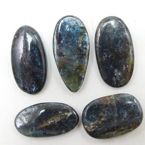 Blau Kyanit Glatte Cabochon Lot 5 Stück 25X17X6To33X15X5MM Ca. Handgemachte Edelstein-lose Stein für die Herstellung von Schmuck 100% natürlich C-80