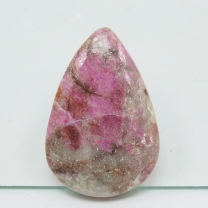 Cabochon de calcite de cobalt de qualité supérieure, poire rose, pierre faite main, pierre précieuse en vrac pour la fabrication de bijoux uniques en leur genre, 100% naturel C-29