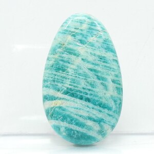 Cabochon de forme ovale lisse en amazonite/38 x 23 x 7 mm/fait main/pierres précieuses pour pendentif/bijoux/unique en son genre/C-78 100 % naturel