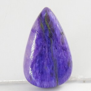 Charoite Glatte Birne Form Cabochon / 21X14X5MM / Handgefertigter loser Edelstein / Zur Herstellung von Schmuck/Einzigartig / Grosshandel / Zubehör / 100%Natürlich / C-88