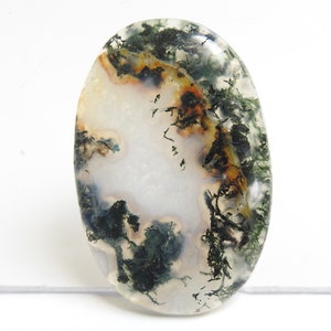Moss Agaat gladde ovale vorm cabochon/43X28X5 MM/voor het maken van sieraden/natuursteen/losse edelsteen/groothandelaar/benodigdheden/C-73
