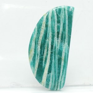 Cabochon lisse de forme fantaisie en amazonite/36 x 16 x 5 mm/fait main/pierres précieuses pour pendentif/bijoux/unique en son genre/C-78 100 % naturel
