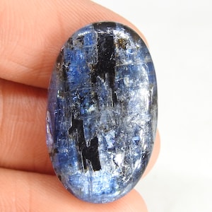 Kyanit glatte ovale Form Cabochon 28X17X4 MM ca. Handgemachte Edelstein-lose Stein für die Herstellung von Schmuck ein einer Art 100%natürlichen C-75