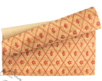 SUBERISE Cork Leather print Botanic 50x70 cm - tecido de cortiça ecológico de Portugal, perfeito para costurar bolsas e artesanato DIY