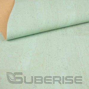 SUBERISE Cork Leather Light green 50x140 cm - an eco-friendly cork fabric from Portugal, perfect for sewing handbags and DIY handcrafts