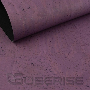 SUBERISE Cork Leather Purple 50x70 cm - an eco-friendly cork fabric from Portugal, perfect for sewing handbags and DIY handcrafts
