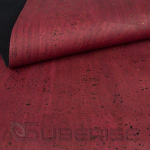 SUBERISE Cork Leather Wine 50x140 cm - an eco-friendly cork fabric from Portugal, perfect for sewing handbags and DIY handcrafts