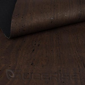 SUBERISE Cork Leather Brown 50x70 cm - an eco-friendly cork fabric from Portugal, perfect for sewing handbags and DIY handcrafts