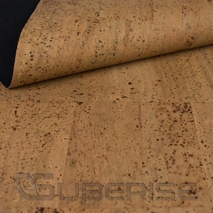 SUBERISE Cork Leather Light brown 50x140 cm - an eco-friendly cork fabric from Portugal, perfect for sewing handbags and DIY handcrafts