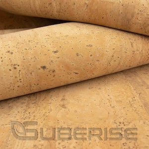 SUBERISE Cork Leather Surface 50x140 cm - an eco-friendly cork fabric from Portugal, perfect for sewing handbags and DIY handcrafts