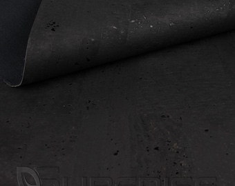 SUBERISE Cork Leather Preto 50 x 140 cm - um tecido de cortiça ecológico de Portugal, perfeito para costurar bolsas e trabalhos manuais.