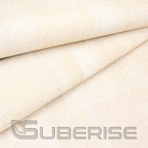 SUBERISE Cork Leather White 50x140 cm - an eco-friendly cork fabric from Portugal, perfect for sewing handbags and DIY handcrafts