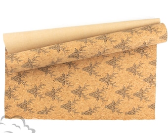 SUBERISE Cork Leather print Deers 50x70 cm - um tecido de cortiça ecológico de Portugal, perfeito para costurar bolsas e artesanato DIY