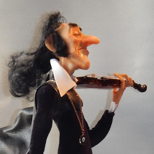 OOAK Paganini Art Doll, Handmade Violinist, Collector&#39;s Copy