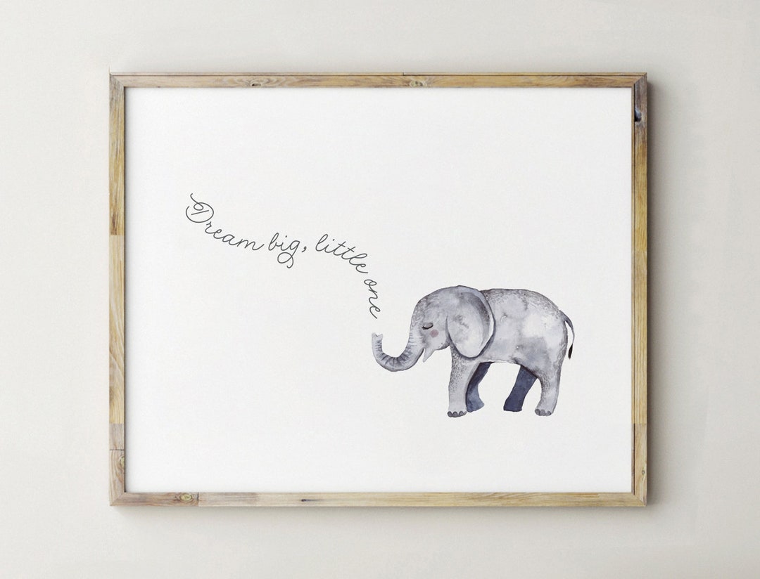 Printable Elephant Nursery Art, Elephant Nursery Wall Art, Elephant ...