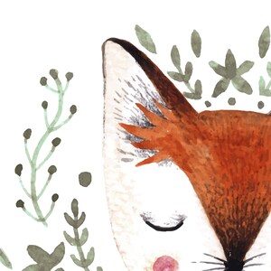 Printable Fox Print, Fox Printable, Fox Nursery Decor, Woodland Nursery ...