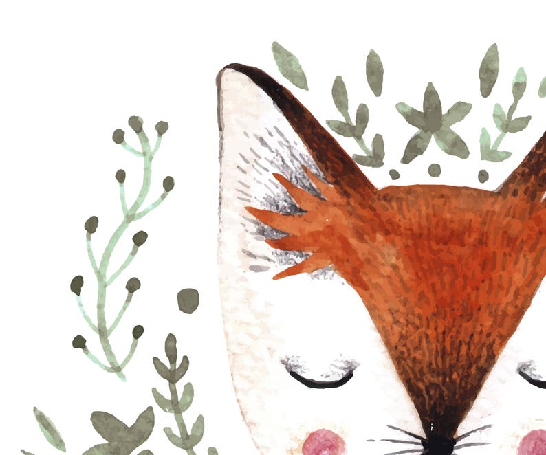 Printable Fox Print Fox Printable Fox Nursery Decor - Etsy