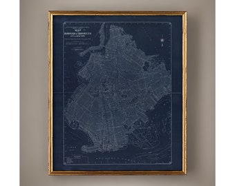 Brooklyn Map, Brooklyn Poster, Brooklyn Map Print, New York Map, New York Print, New York City Print, Map of Brooklyn NY, Map of Brooklyn
