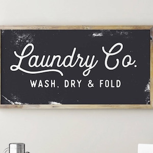 Afdrukbare teken, Wasserij co teken, Wasserij kamer decor, Fixerupper teken, Fixerupper decor, het decor van de boerderij, Wasserij co ondertekenen wit, Wasserij teken