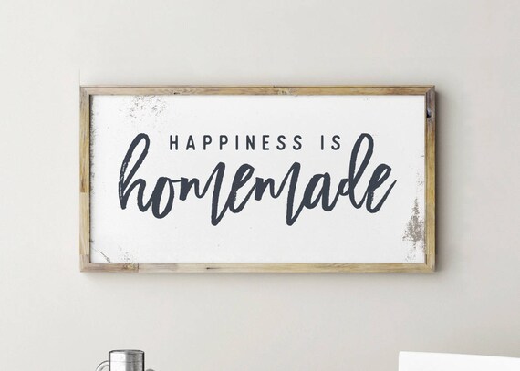 Printable Sign Happiness is Homemade Happiness is Homemade | Etsy