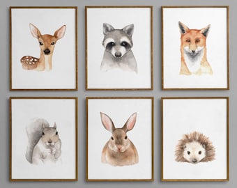 Printable Woodland Nursery Decor, Forest Animals Nursery Decor, Woodland Nursery Wall Art, Woodland Nursery, Woodland Animals, Forest Prints