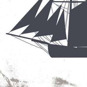 Printable Nautical Wall Decor, Ship Print, Nautical Boys Room Decor ...