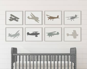 Vintage Airplane Decor, Vintage Airplane Nursery, Airplane Nursery Decor, Boy Room Decor, Boy Room Decorations, RH Baby & Child Inspired
